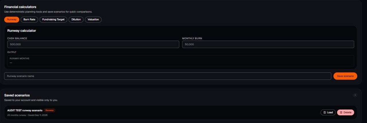 The financial calculators in BildrX